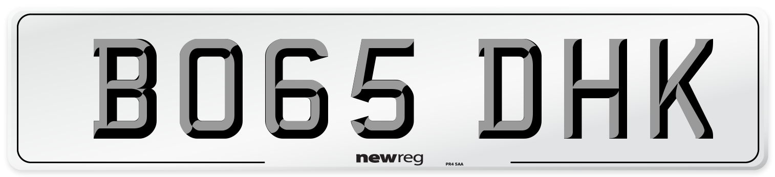 BO65 DHK Number Plate from New Reg